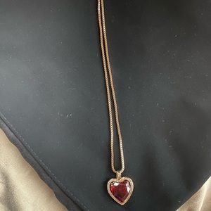 Vanessa Mooney Ruby Heart Necklace